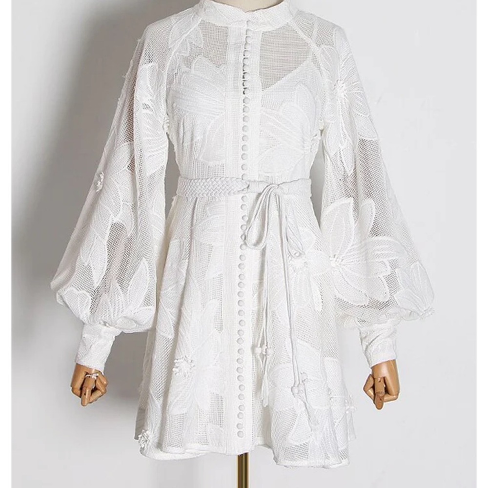Tessa embroidered mini dress size S
